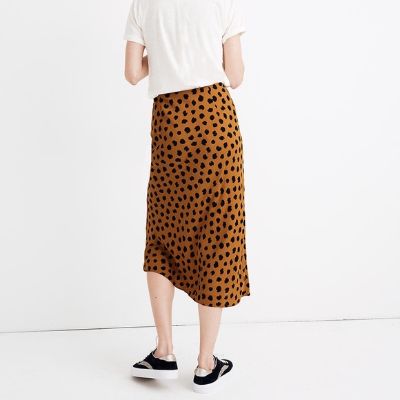 MADEWELL MIDI SLIP SKIRT IN PAINTED SPOTS - Picture 2 of 9
